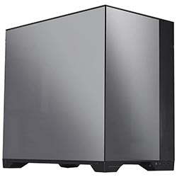 GABINETE GAMER LIAN LI 011 VISION CHROME 011VC VIDRO PRETO 