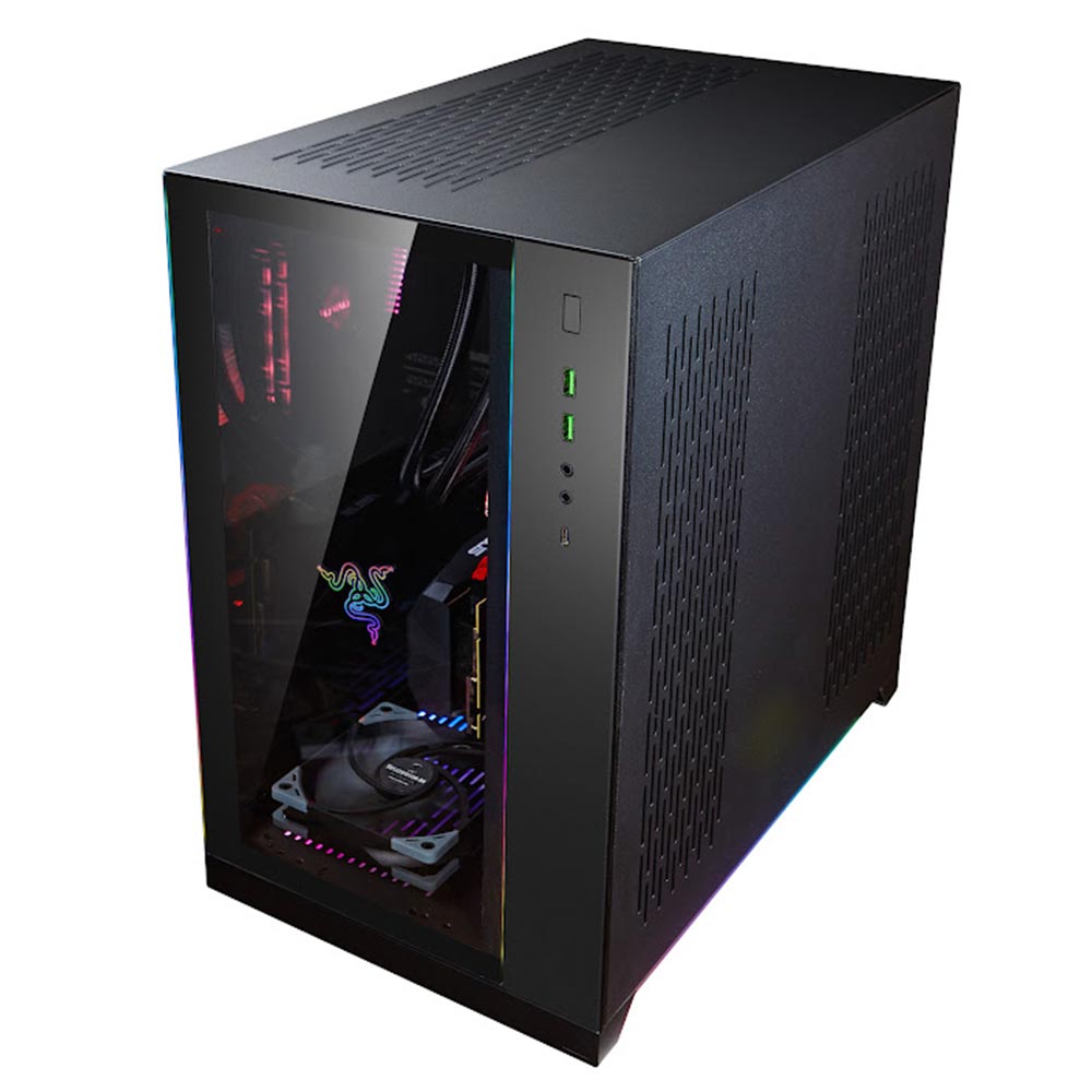Gabinete Gamer Lian Li PC-011 Dynamic E-ATX / RGB / Razer Edition - Preto