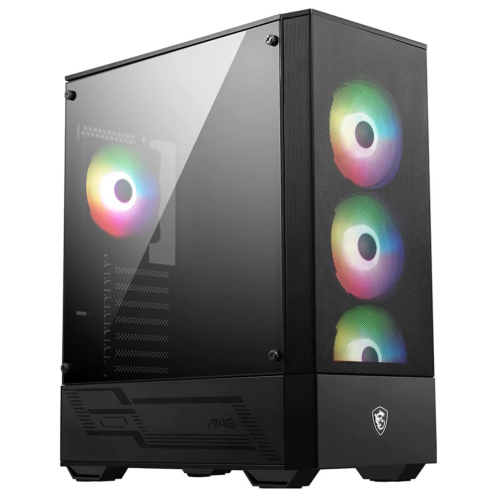 Gabinete Gamer MSI MAG Forge 112R Mid Tower / 4 Cooler / ARGB - Preto
