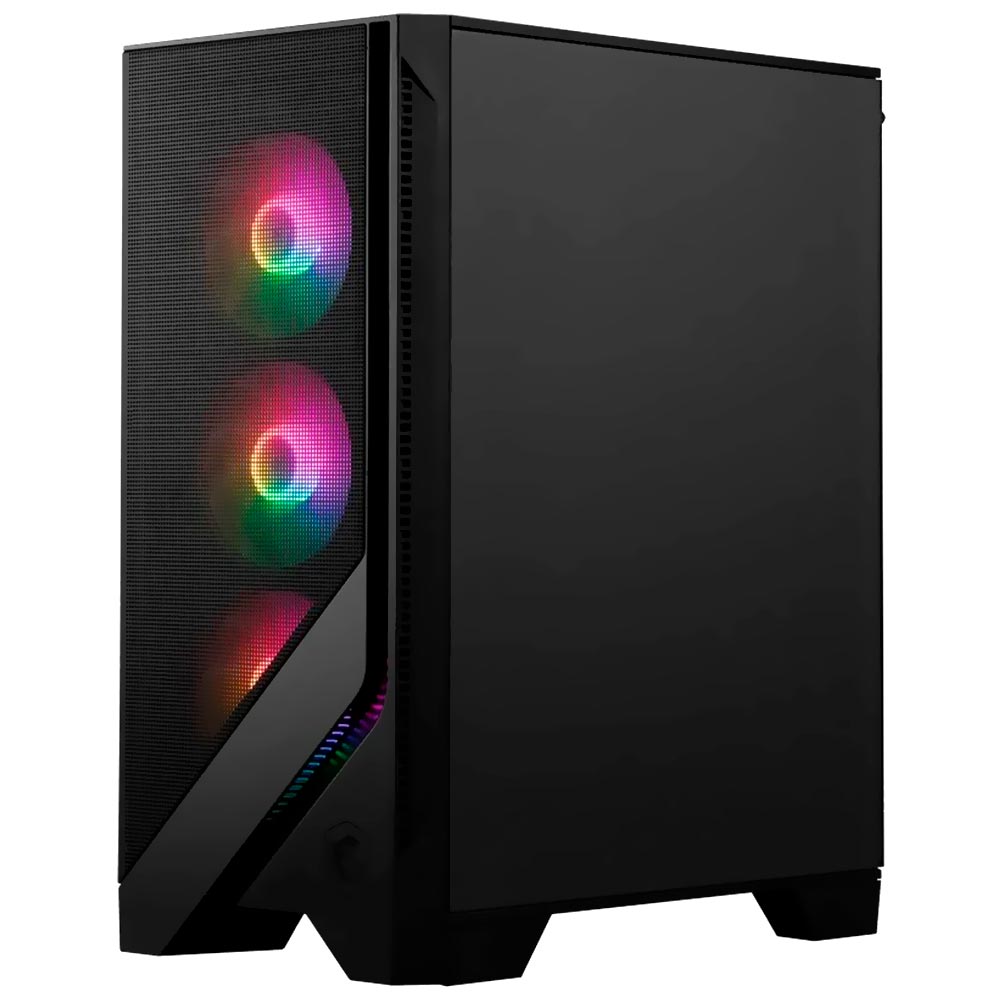 Gabinete Gamer MSI Mag Forge 120A Airflow Mid Tower / 6 Cooler / RGB - Preto