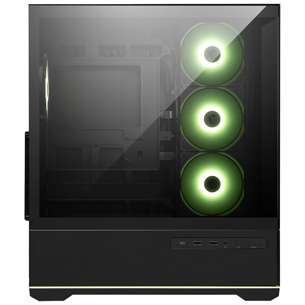 Gabinete Gamer MSI Mag Pano 110R PZ Micro ATX / 4 Cooler / ARGB - Preto