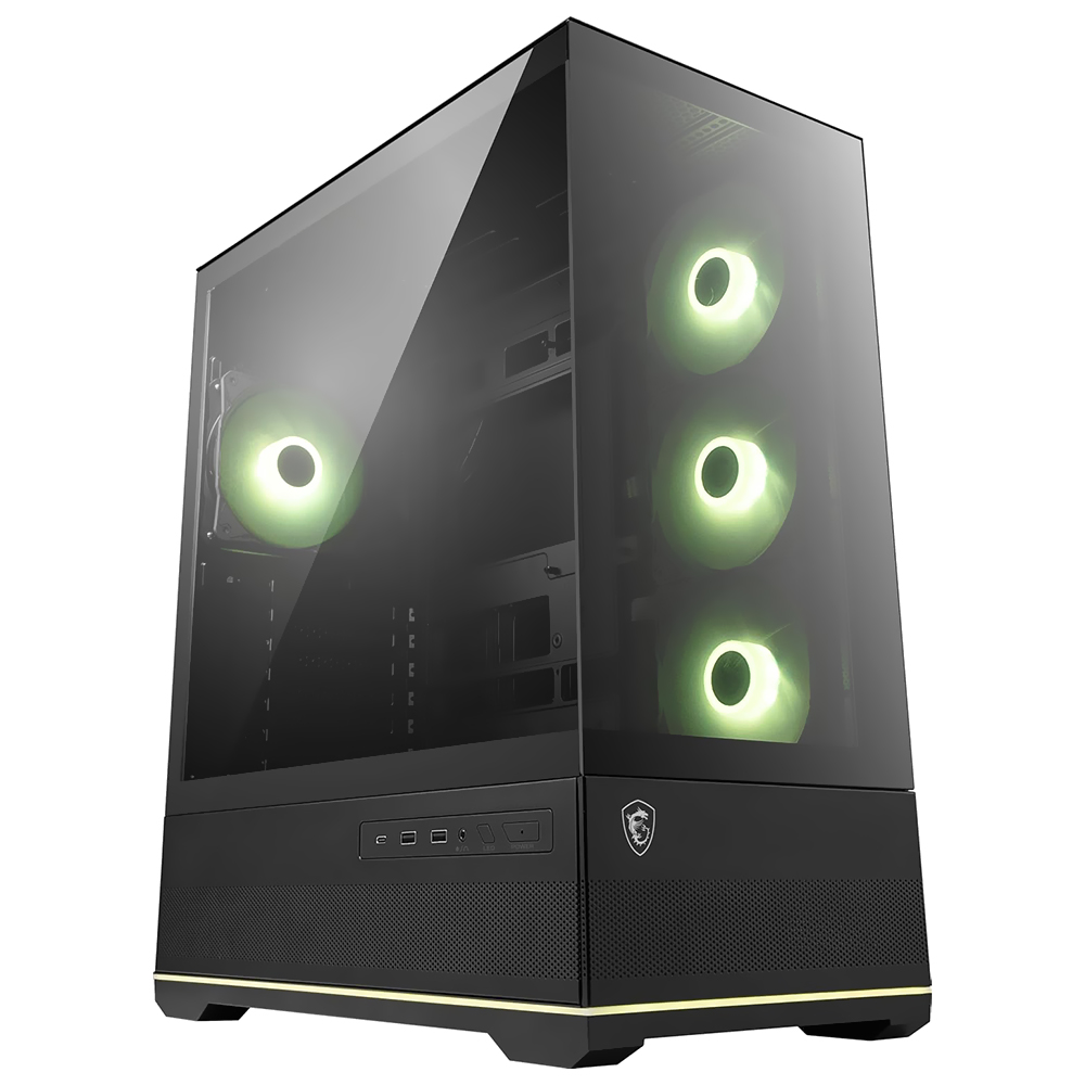Gabinete Gamer MSI Mag Pano 110R PZ Micro ATX / 4 Cooler / ARGB - Preto
