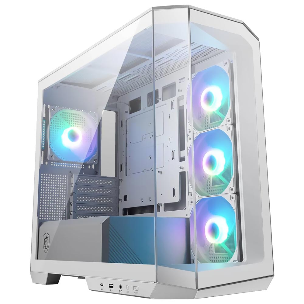 Gabinete Gamer MSI Mag Pano M100R PZ Mid Tower / 4 Cooler / ARGB - Branco