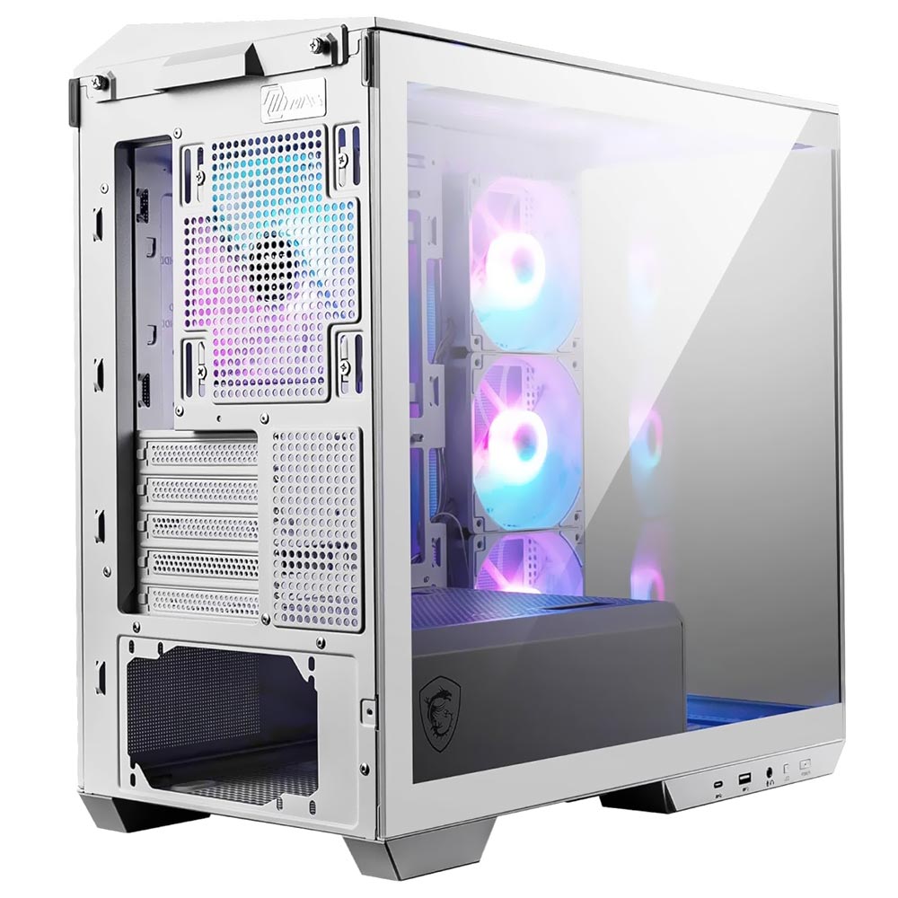 Gabinete Gamer MSI Mag Pano M100R PZ Mid Tower / 4 Cooler / ARGB - Branco