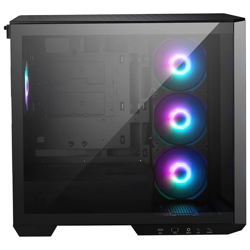 Gabinete Gamer MSI Mag Pano M100R PZ Mid Tower / 4 Cooler / ARGB - Preto