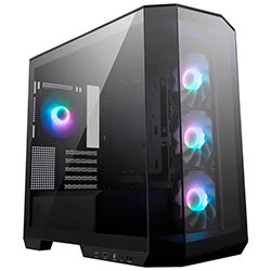 Gabinete Gamer MSI Mag Pano M110R PZ Micro ATX / 4 Cooler / ARGB - Preto
