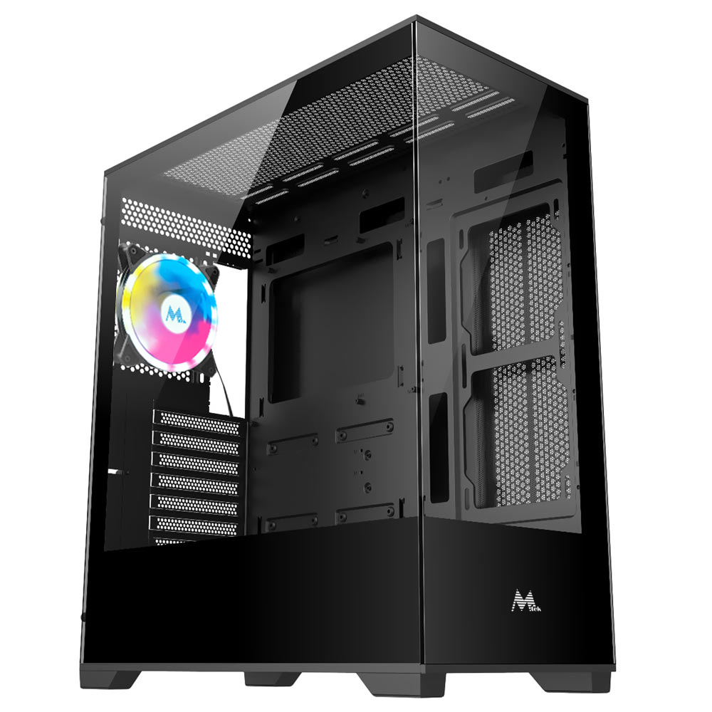 Gabinete Gamer Mtek MCG-AIR01-B Mid Tower / 1 Cooler RGB - Preto