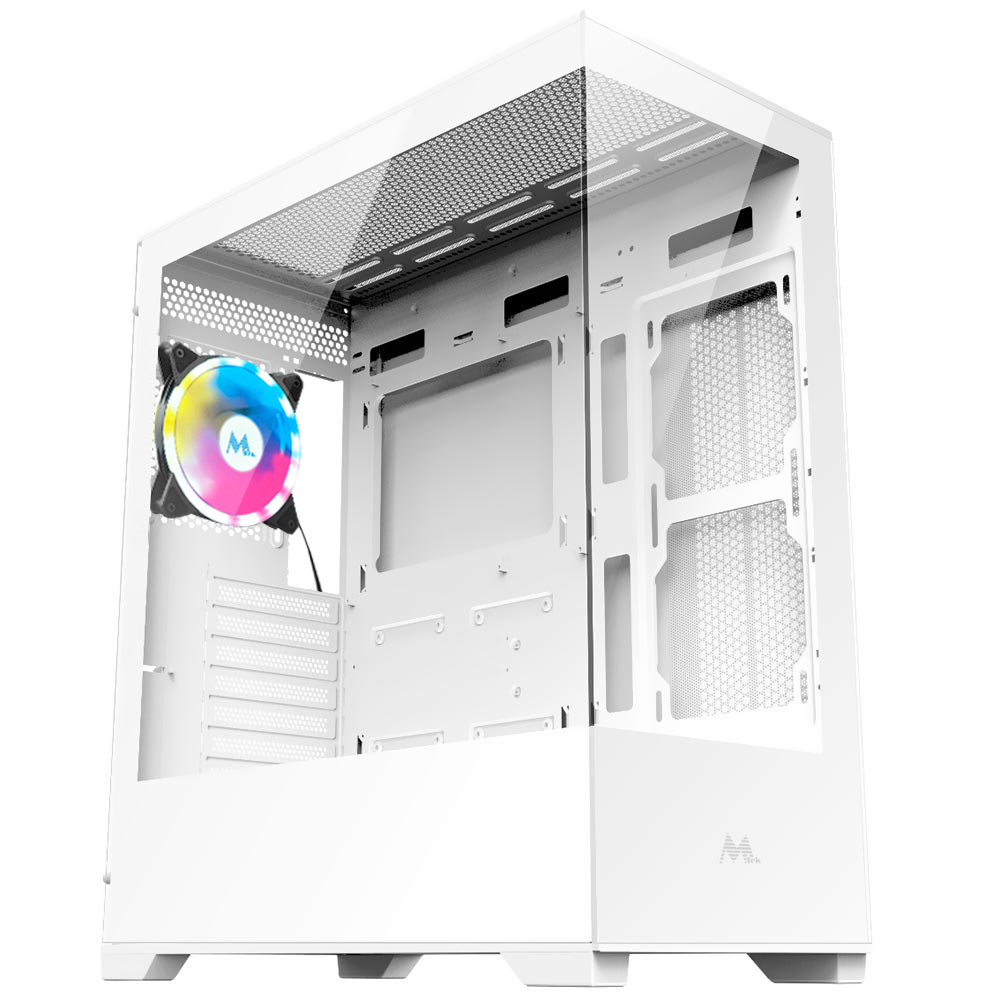 Gabinete Gamer Mtek MCG-AIR01-W Mid Tower / 1 Cooler RGB - Branco