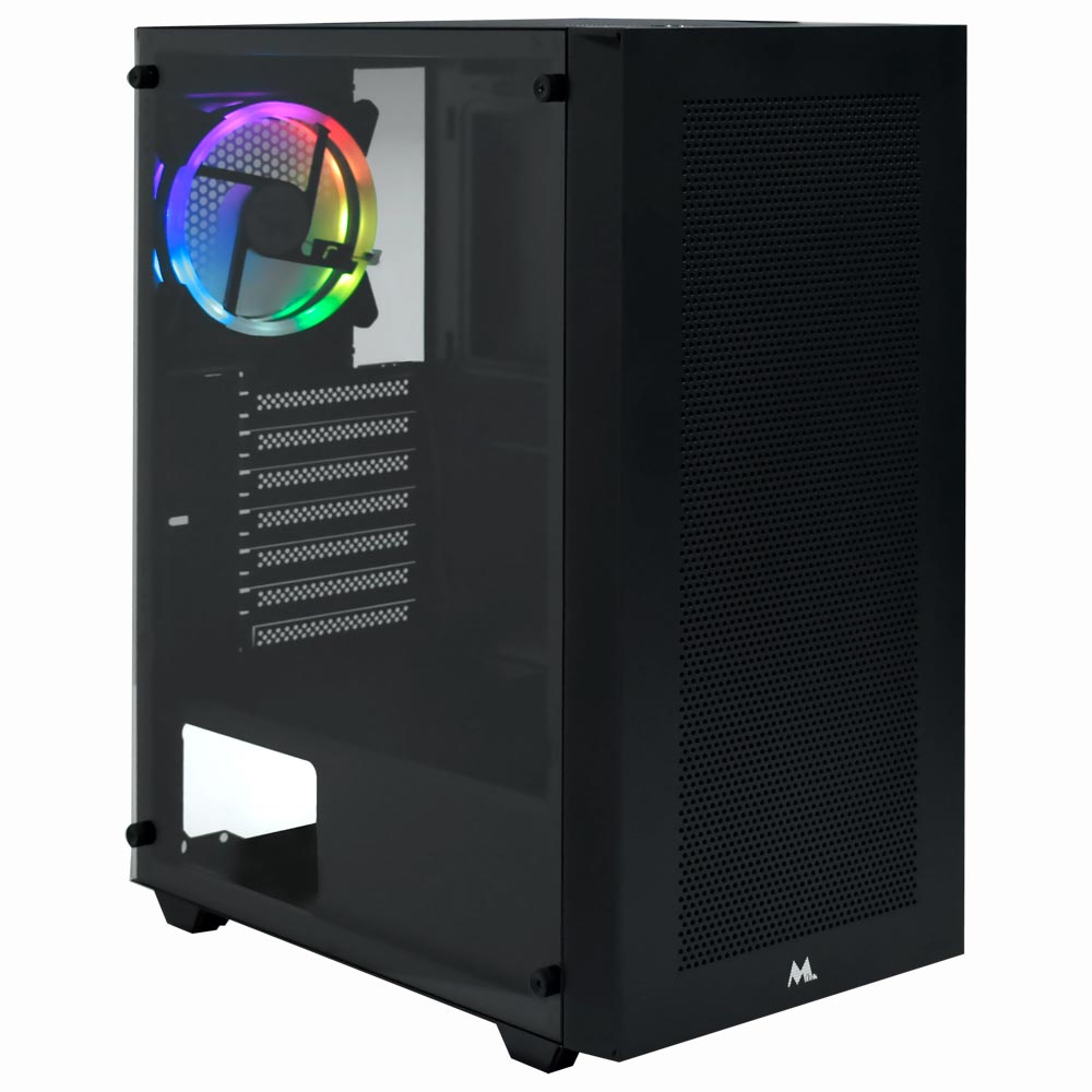 Gabinete Gamer Mtek MK2605 Mid Tower / 1 Cooler RGB - Preto