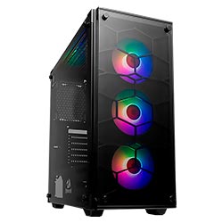 Gabinete Gamer Redragon Wheeljack GC-606BK-3RGB Mid Tower / 3 Cooler / RGB - Preto