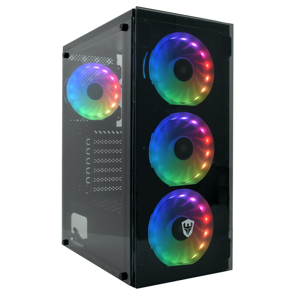 Gabinete Gamer Satellite 1430K ATX / 4 Cooler / RGB - Preto