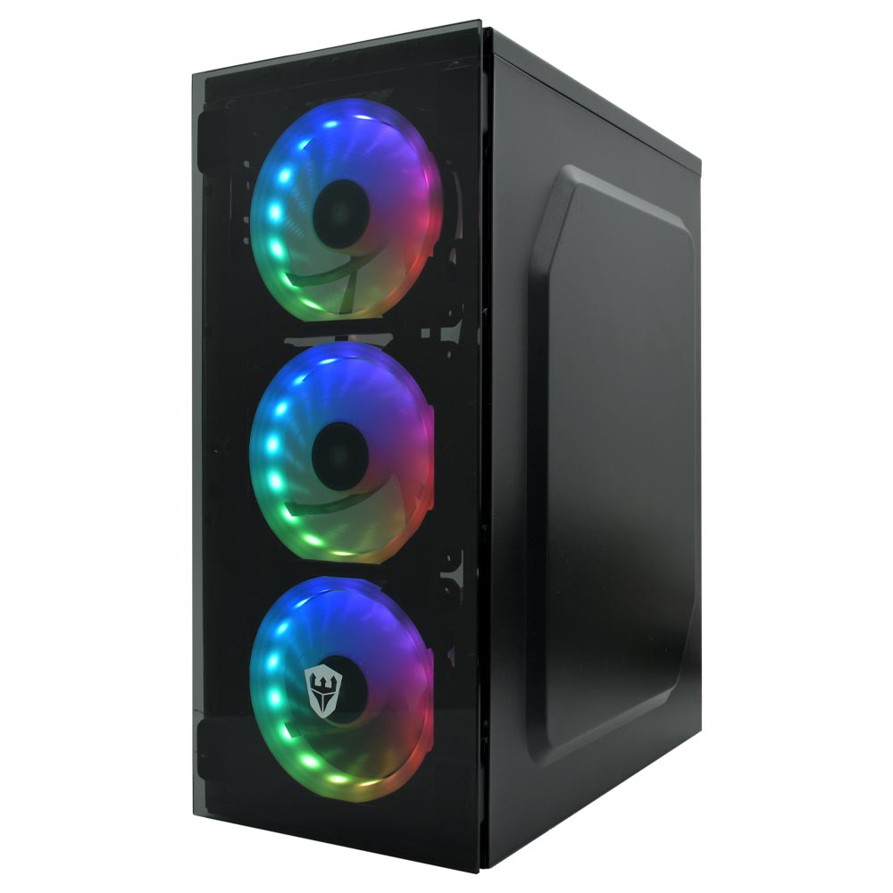 Gabinete Gamer Satellite 1430K ATX / 4 Cooler / RGB - Preto