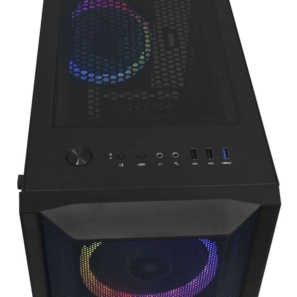 Gabinete Gamer Satellite 2400K E-ATX / 4 Cooler / RGB - Preto