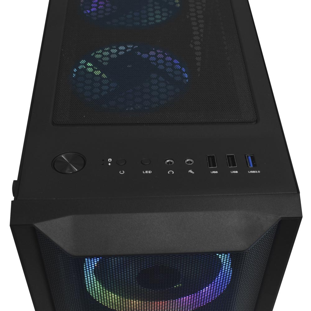 Gabinete Gamer Satellite 2800K E-ATX / 8 Cooler / RGB - Preto