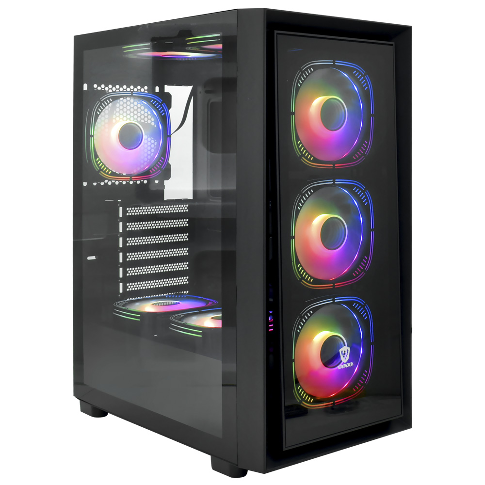 Gabinete Gamer Satellite K51 E-ATX / 8 Cooler - Preto no Paraguai