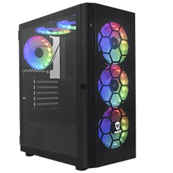 Gabinete Gamer Satellite K887 / 6 Cooler / RGB - Preto 