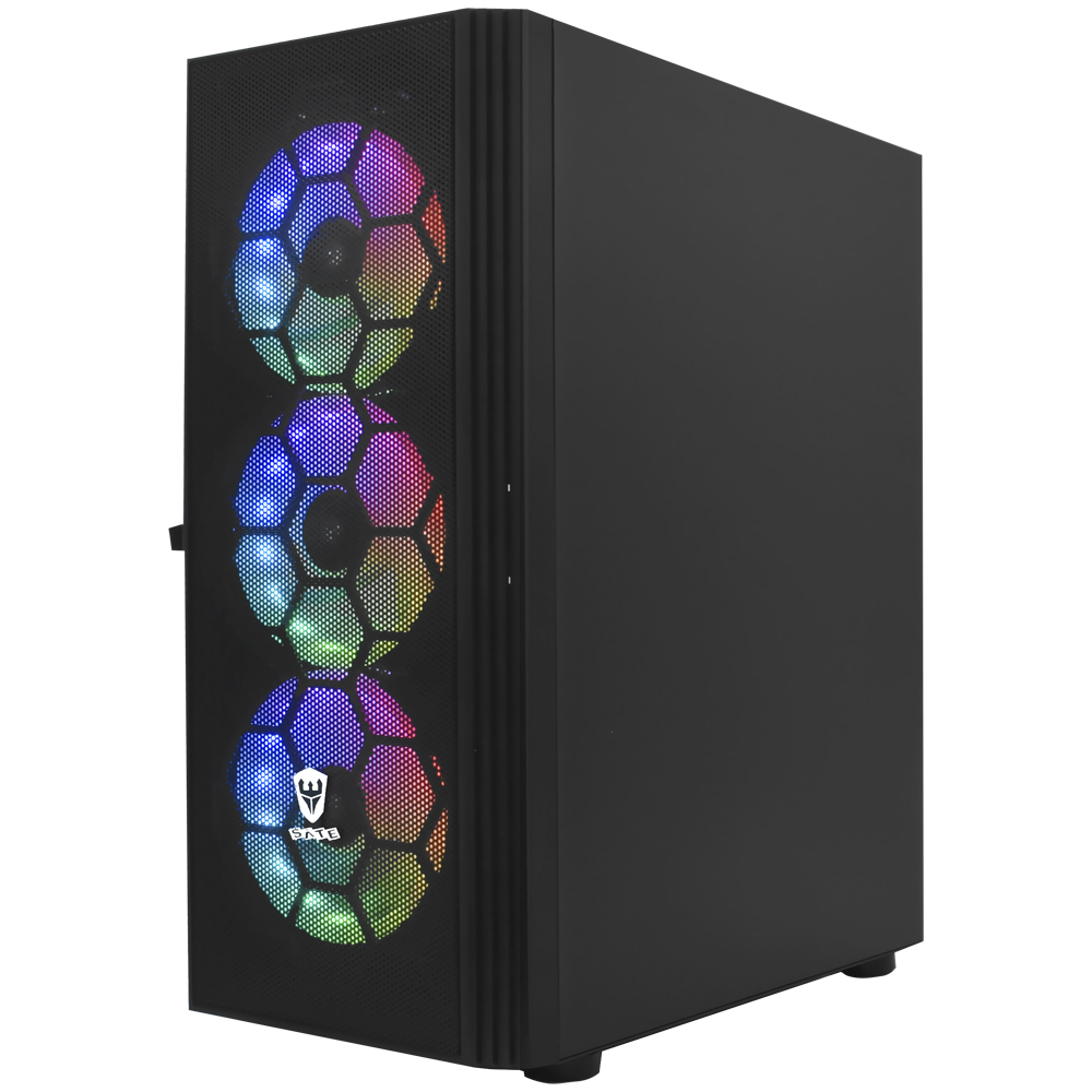 Gabinete Gamer Satellite K887 / 6 Cooler / RGB - Preto 