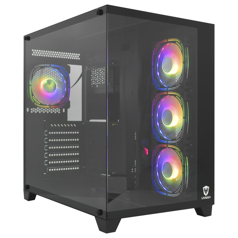 Gabinete Gamer Satellite K896 ATX / 4 Cooler - Preto