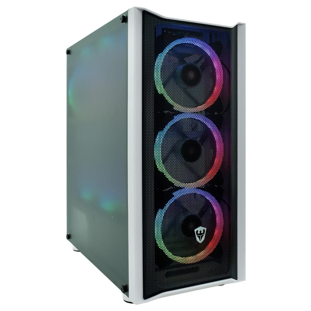 Gabinete Gamer Satellite Supreme Tower K382 / 8 Cooler - Branco / Preto