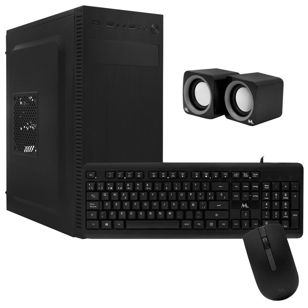 Gabinete Kit Mtek DK05 Fonte 500W / Speaker / Mouse / Teclado espanhol - Preto