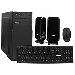 Gabinete Kit Satellite K702M Fonte 200W / Speaker / Mouse / Teclado Português - Preto