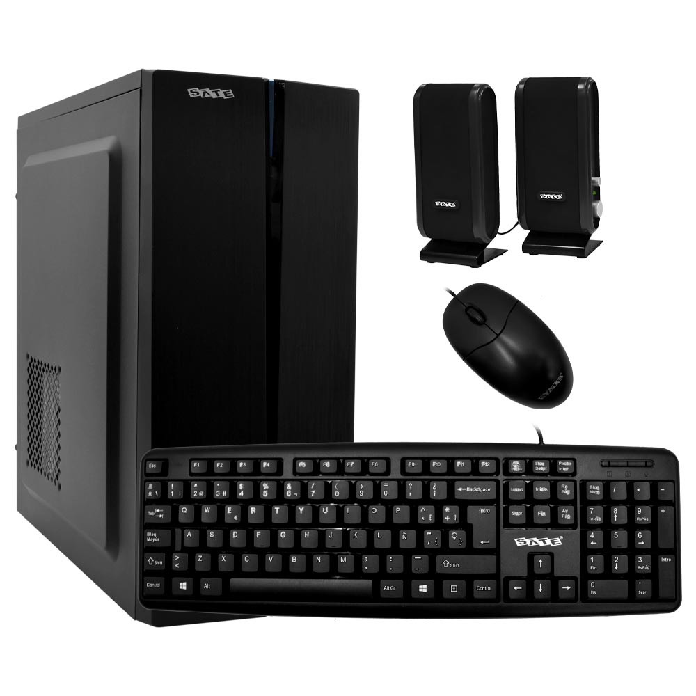 Gabinete Kit Satellite K704 Fonte 200W / Speaker / Mouse / Teclado espanhol - Preto