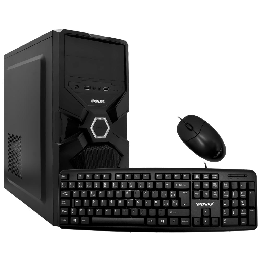 Gabinete Kit Satellite K731 Fonte / Mouse / Teclado Espanhol - Preto