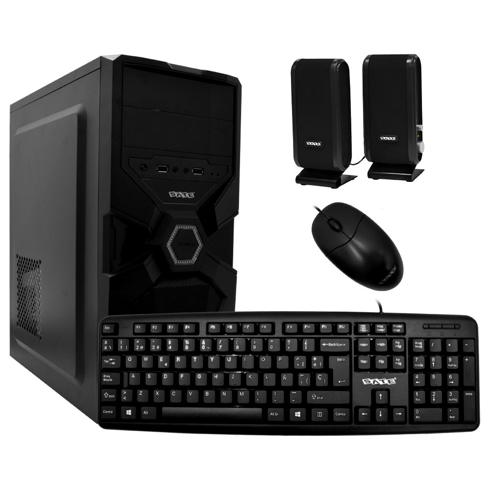 Gabinete Kit Satellite K731 Fonte / Speaker / Mouse / Teclado espanhol - Preto