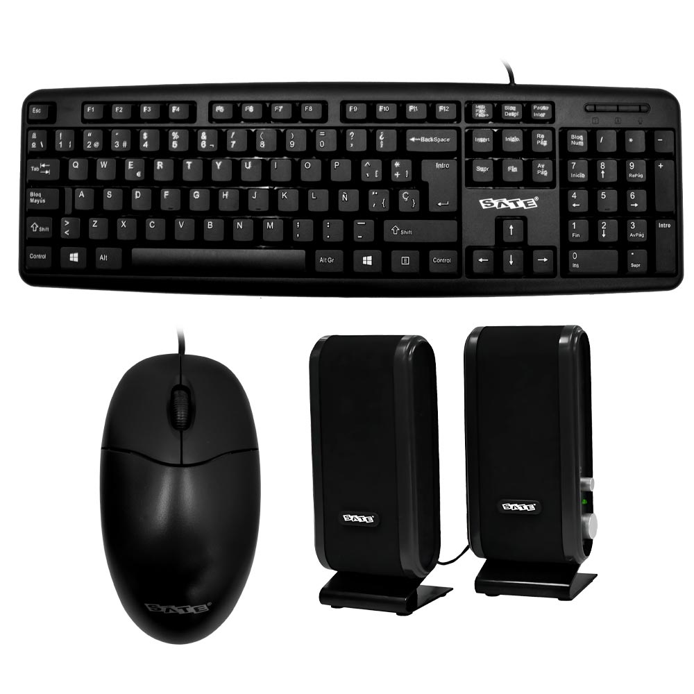 Gabinete Kit Satellite K731 Fonte / Speaker / Mouse / Teclado espanhol - Preto