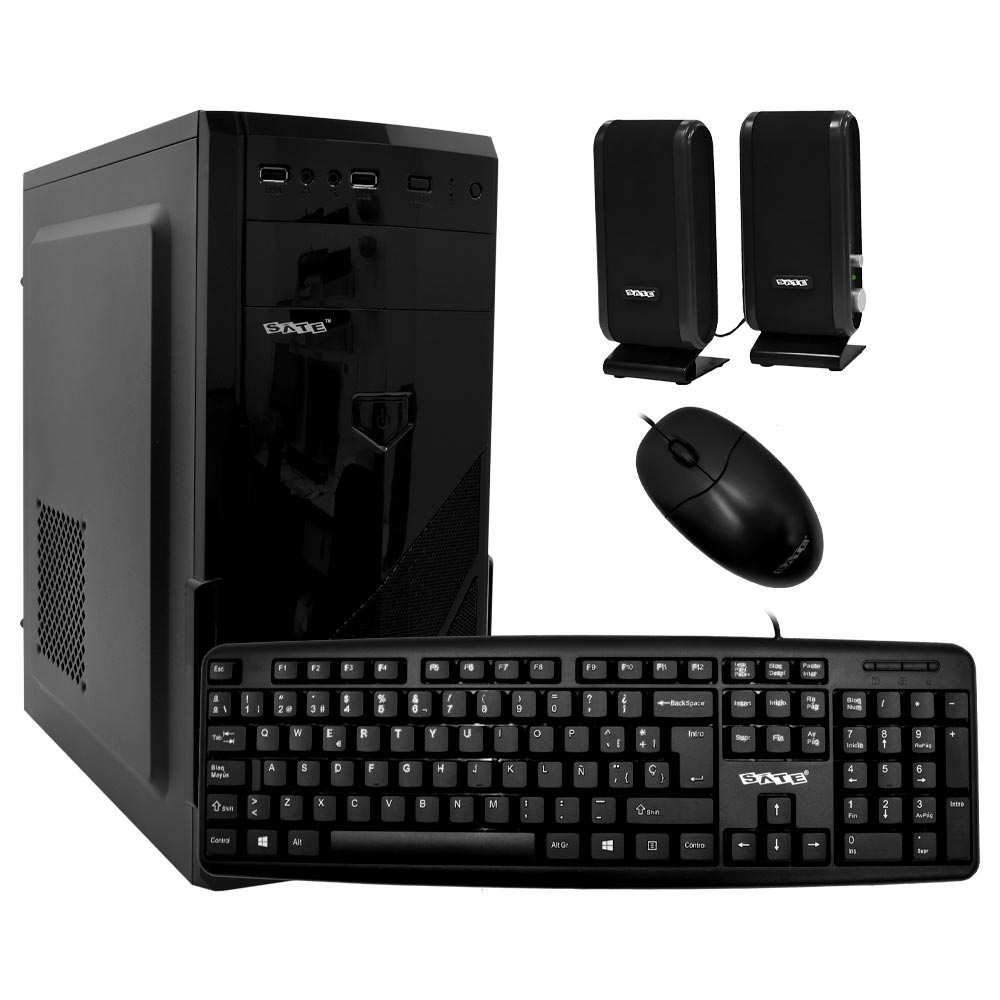 Gabinete Kit Satellite K761 Fonte 200W / Speaker / Mouse / Teclado espanhol - Preto 