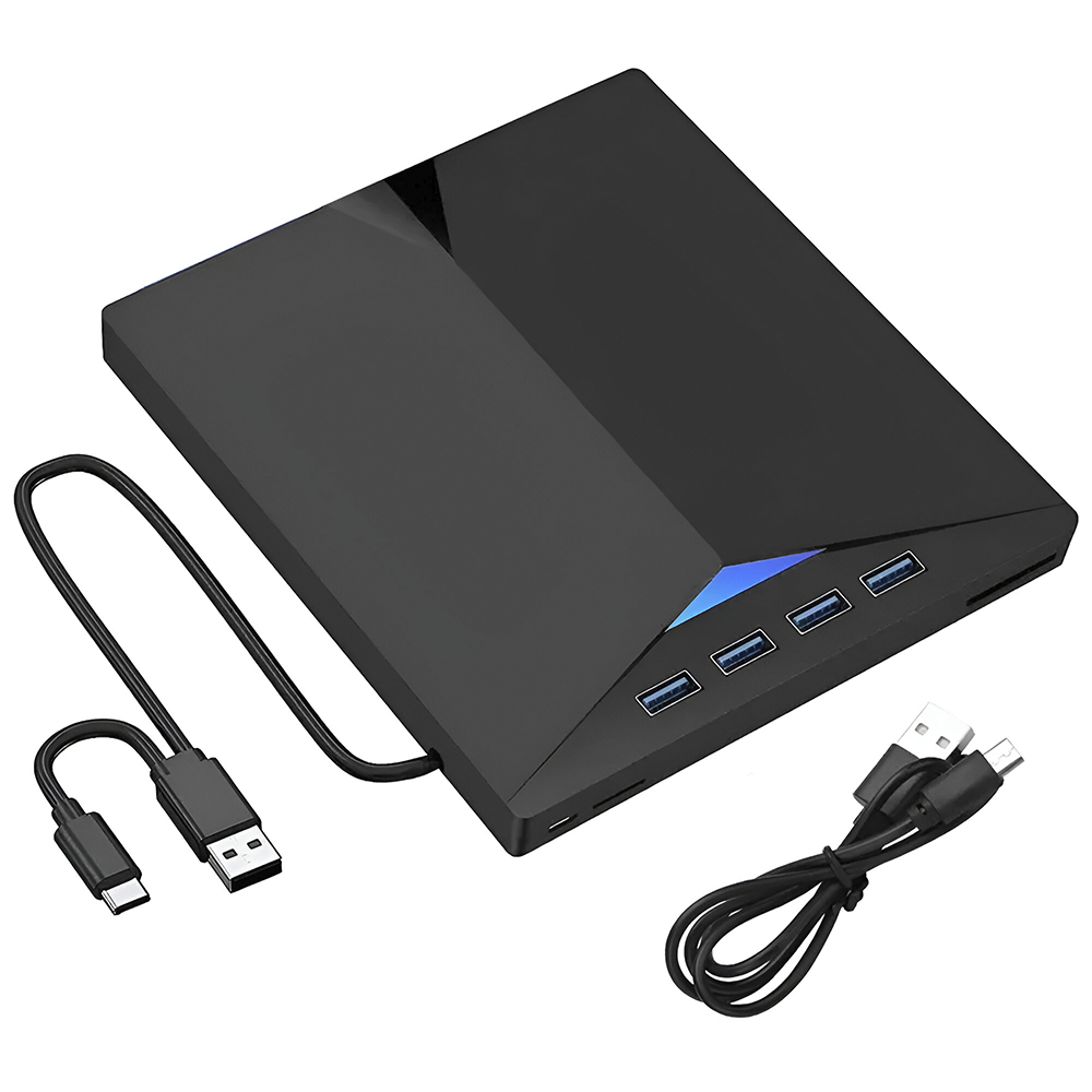 GRAV. DVD EXTERNO XD013 MULTI-FUNCTION 7-IN-1 PRETO