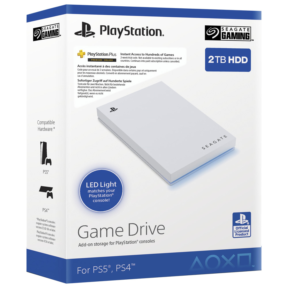HD Externo Seagate 2TB Game Drive PS5 / PS4 2.5" STLV2000101 - Branco