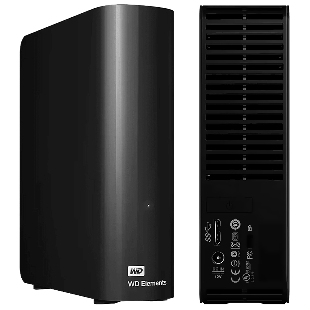 HD Externo Western Digital 14TB WD Elements 3.5" WDBWLG014HBK - Preto