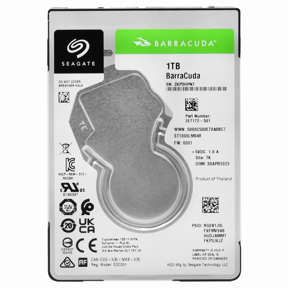 HD para Notebook Seagate 1TB BarraCuda 2.5" SATA 3 - ST1000LM048