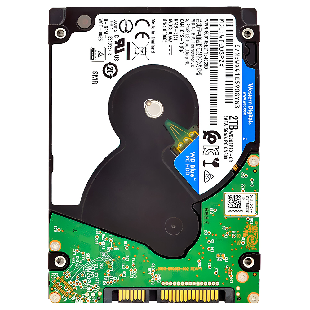 HD para Notebook Western Digital 2TB Blue 2.5" SATA 3 5400RPM - WD20SPZX