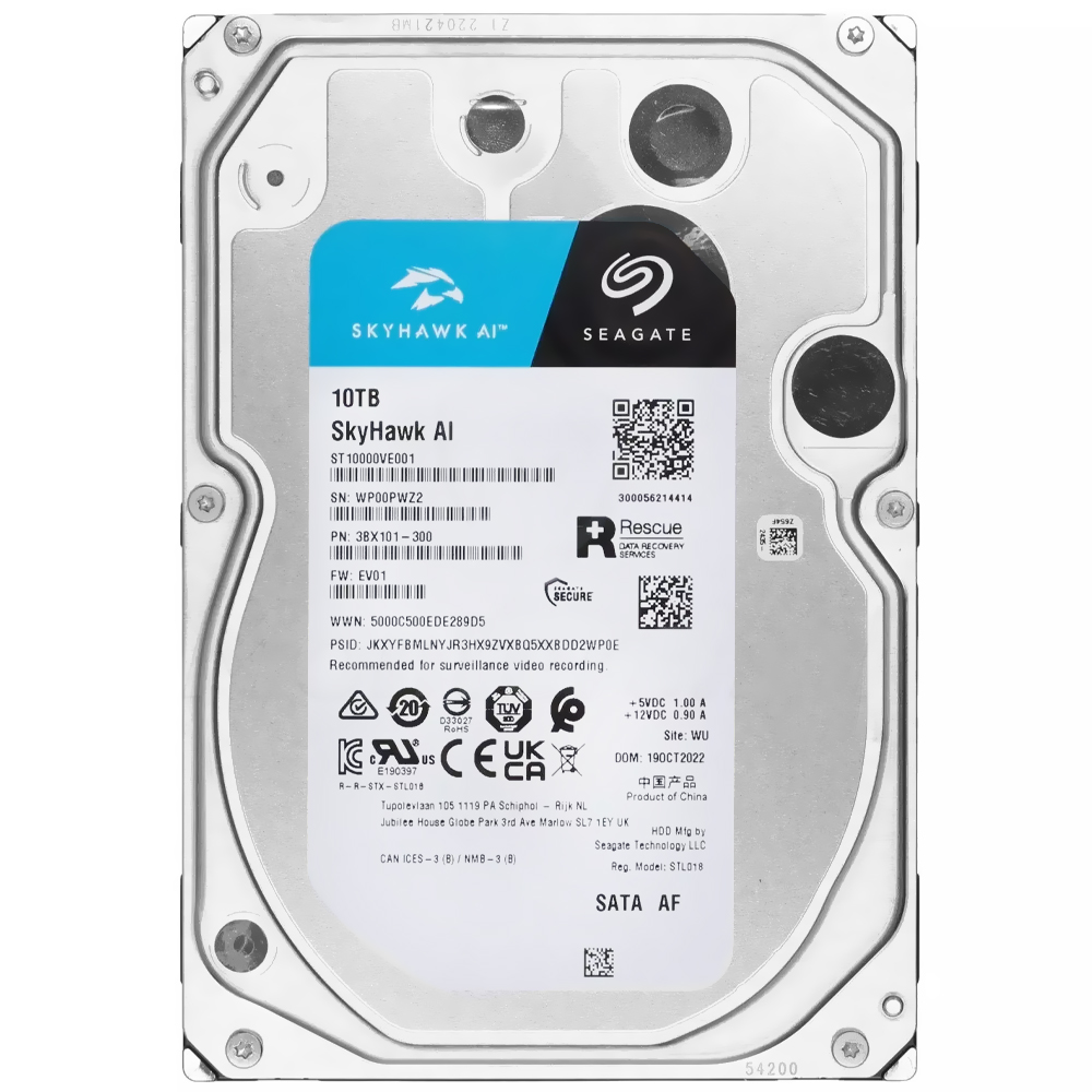 内蔵型ハードディスクドライブ Seagate SkyHawk AI 10TB HDD HD-Seagate-10TB-Skyhawk-AI-