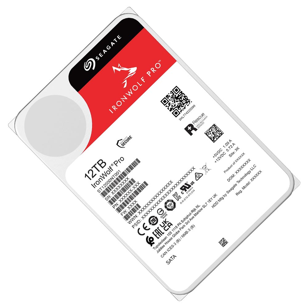 HD Seagate 12TB Iron Wolf Pro 3.5" SATA 3 7200RPM - ST12000NT001