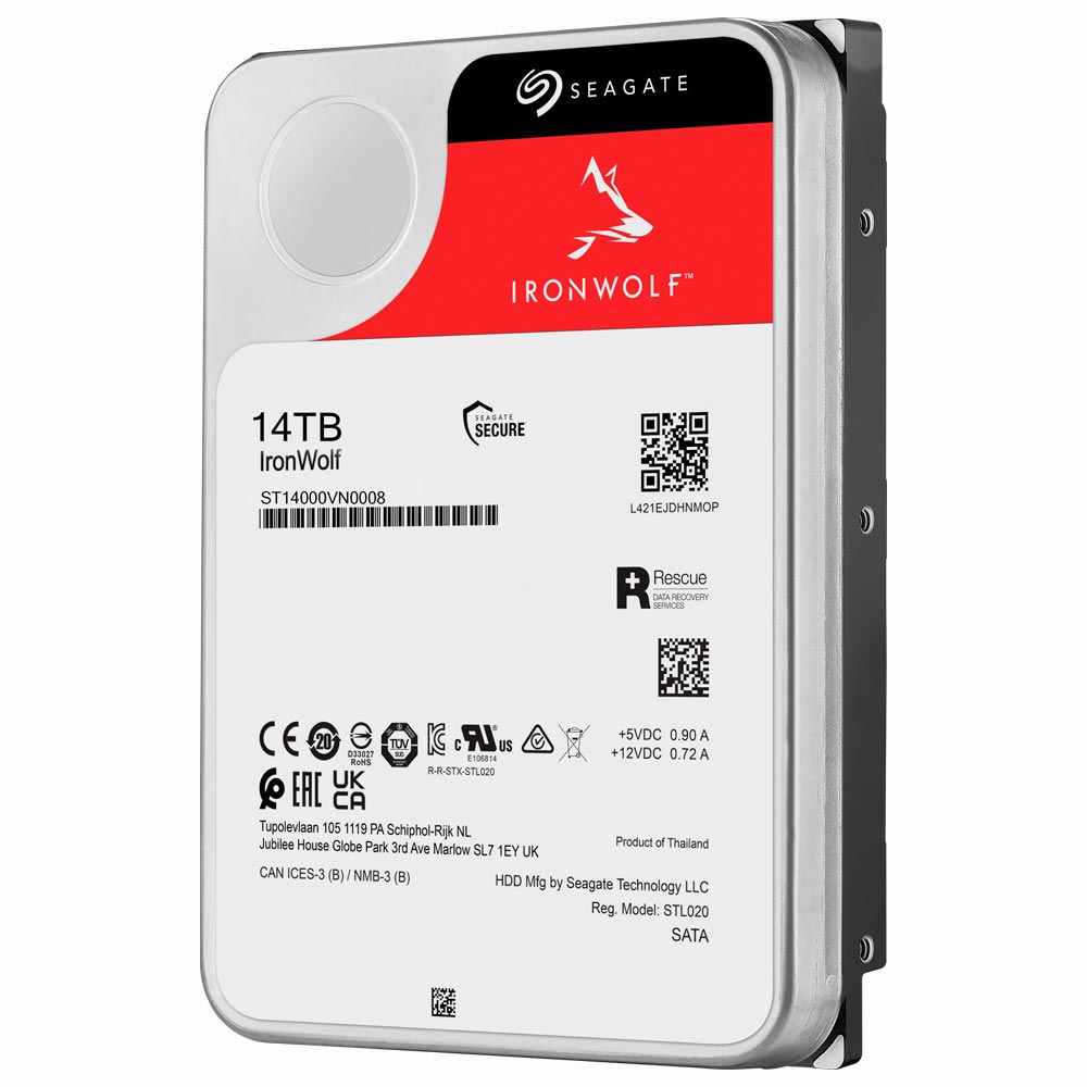 HD Seagate 14TB Iron Wolf 3.5" SATA 3 7200RPM - ST14000VN0008 