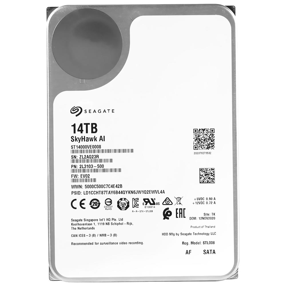 HD Seagate 14TB SkyHawk Al Surveillance 3.5” SATA 3 7200RPM - ST14000VE0008 (GARANTIA BR)