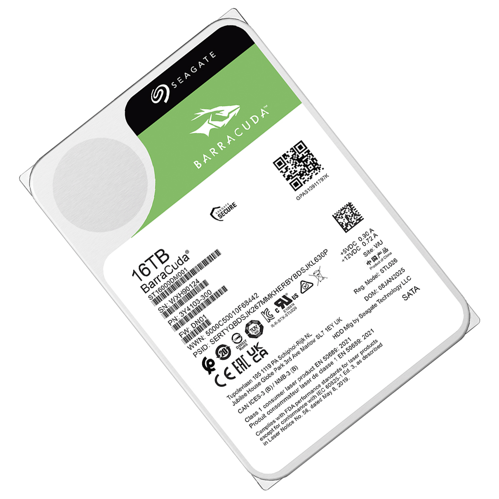 HD Seagate 16TB Barracuda 3.5" SATA 3 7200RPM - ST16000DM001