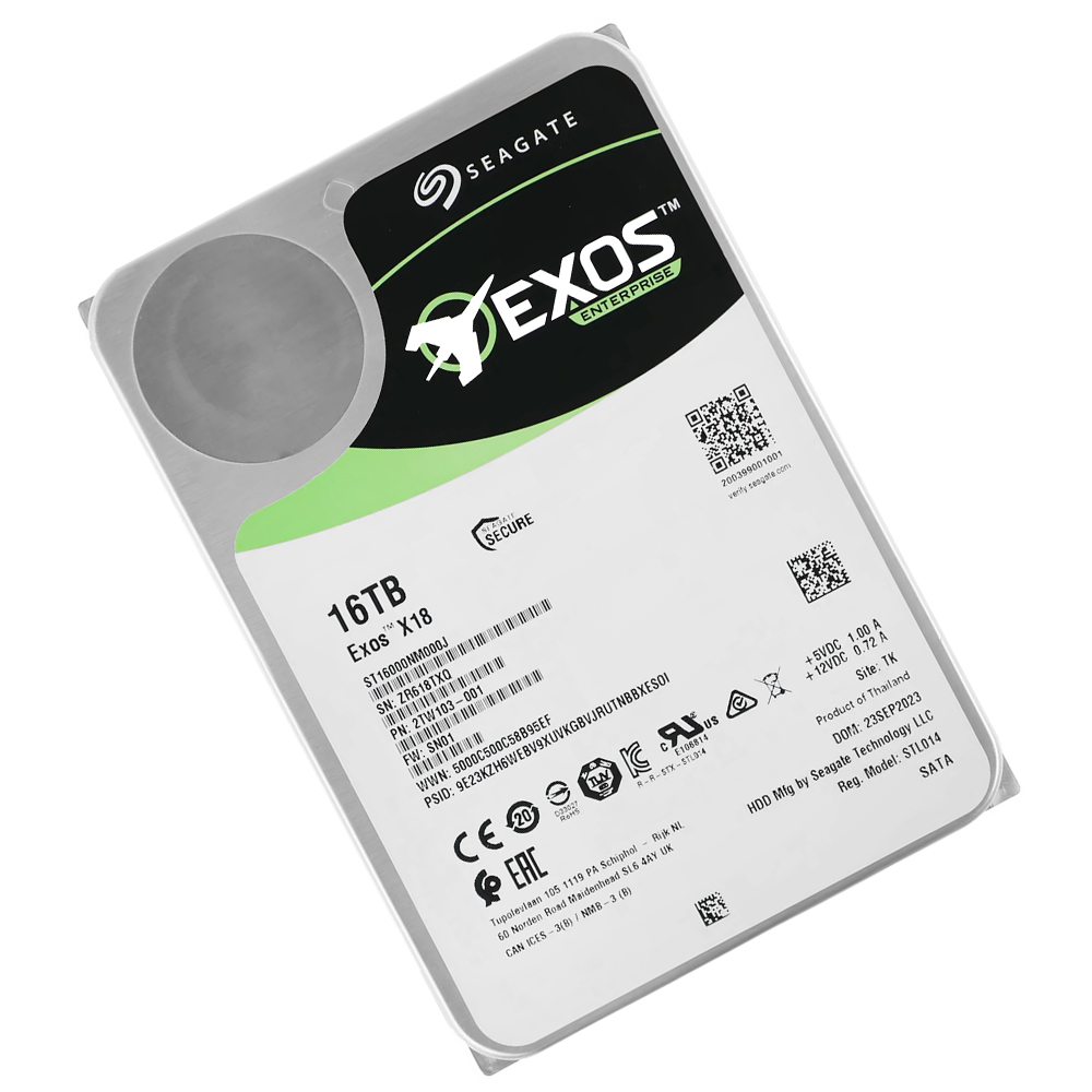 HD Seagate 16TB Exos X18 Enterprise 3.5" SATA 3 7200RPM - ST16000NM000J (GARANTIA BR)