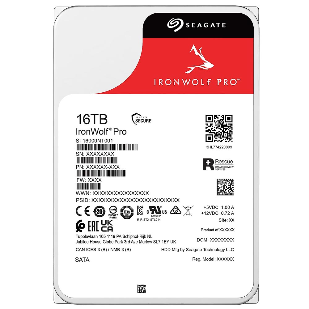 HD Seagate 16TB Iron Wolf Pro 3.5" SATA 3 7200RPM - ST16000NT001 (GARANTIA BR)