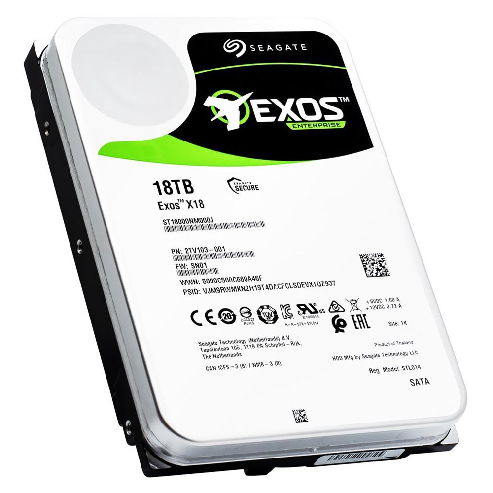 HD Seagate 18TB Exos X18 Enterprise 3.5" SATA 3 7200RPM - ST18000NM000J (GARANTIA BR)