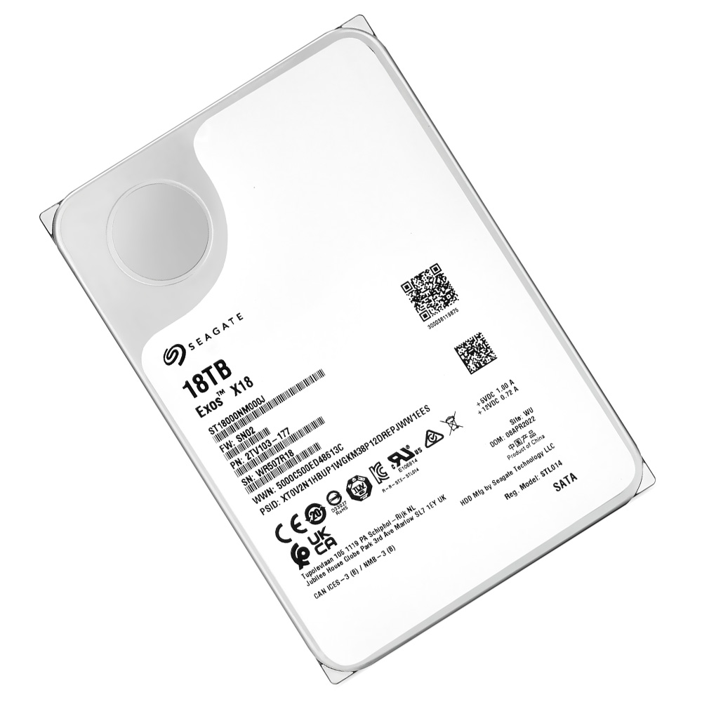 HD Seagate 18TB Exos X18 Enterprise 3.5" SATA 3 7200RPM - ST18000NM000J