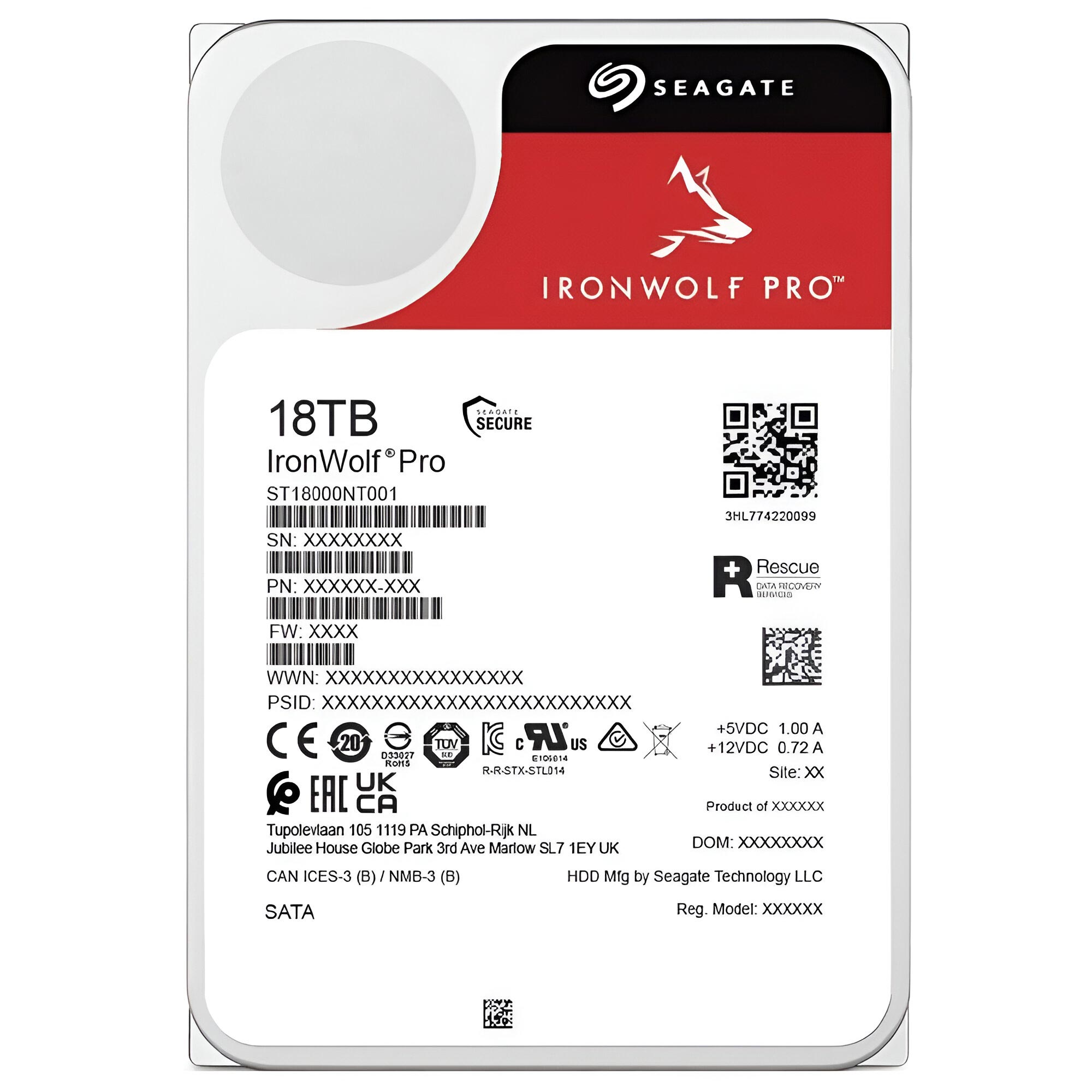 HD Seagate 18TB Iron Wolf Pro 3.5" SATA 3 7200RPM - ST18000NT001