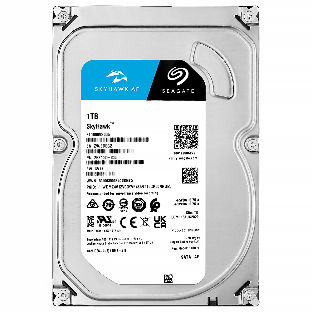 HD Seagate 1TB SkyHawk Surveillance SATA 3 5900RPM 3.5" - ST1000VX005