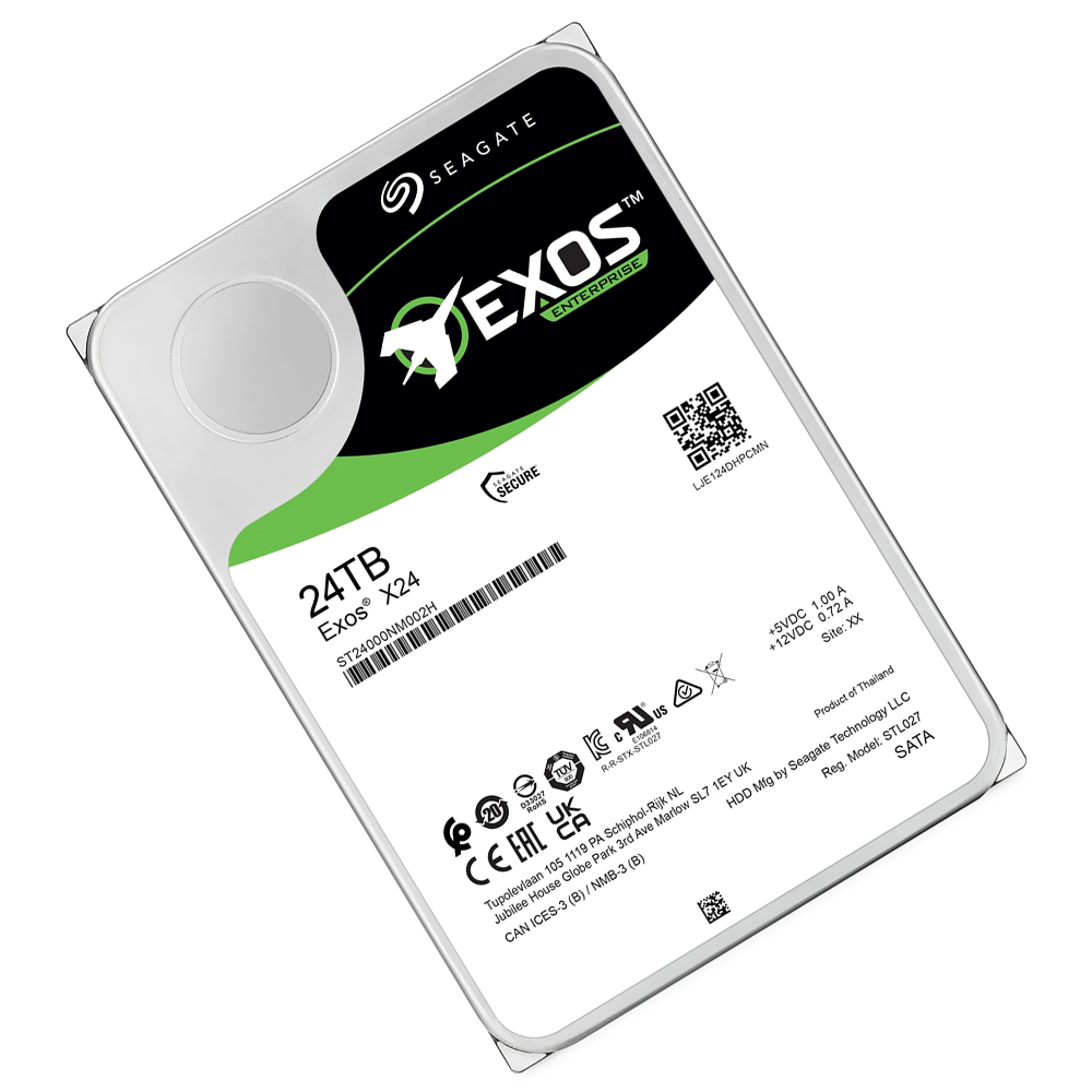 HD Seagate 24TB Exos X24 Enterprise 3.5" SATA 3 7200RPM - ST24000NM002H (GARANTIA BR)