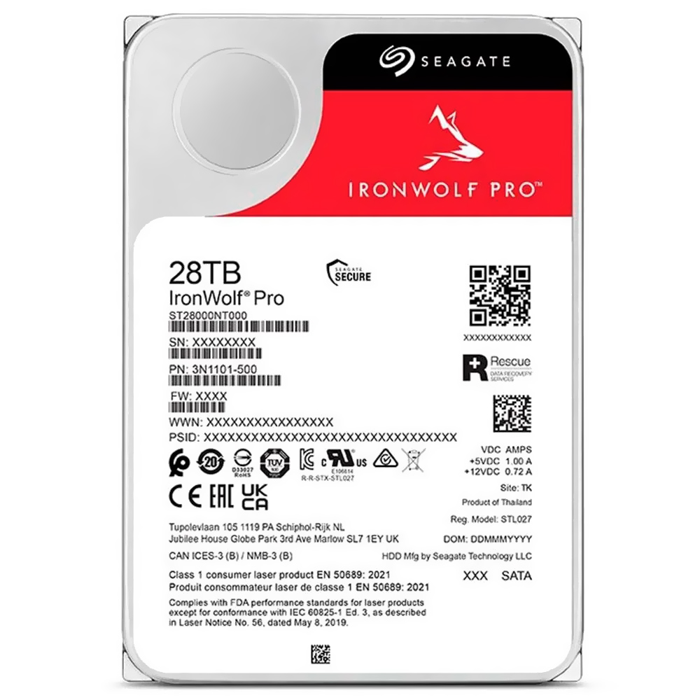 HD Seagate 28TB Iron Wolf Pro 3.5" SATA 3 7200RPM - ST28000NT000 (GARANTIA BR)