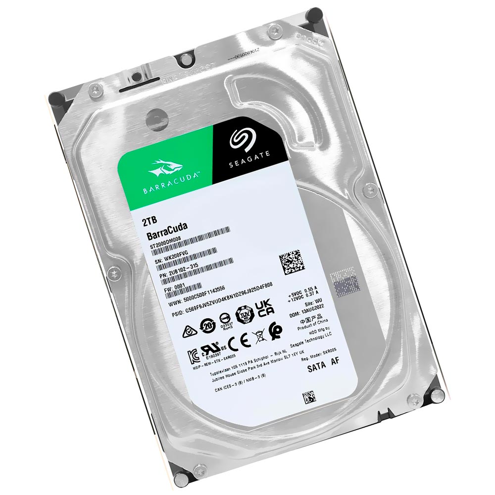 HD Seagate 2TB BarraCuda 3.5" SATA 3 7200RPM - ST2000DM008 (GARANTIA BR)