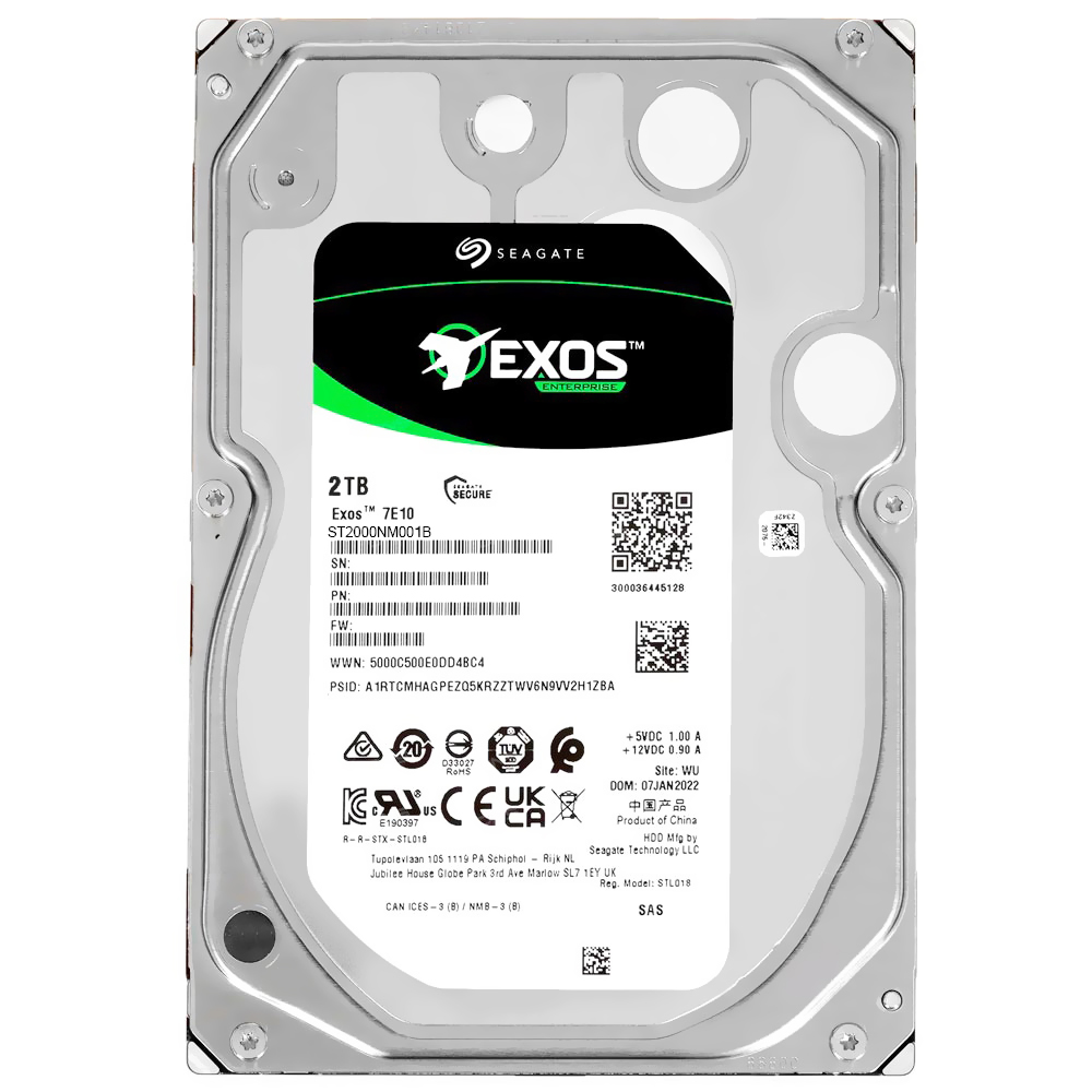 HD Seagate 2TB Exos 7E10 Enterprise 3.5" SAS 7200RPM - ST2000NM001B (GARANTIA BR)